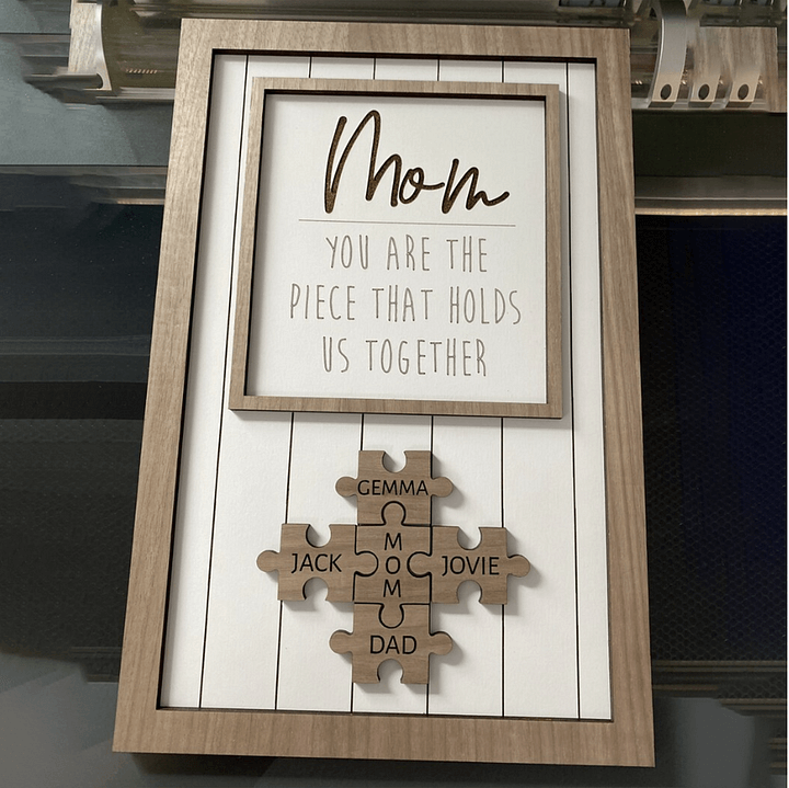 Personalized Mothers Day Puzzle Sign Mom You Are the Piece That Holds Us Together