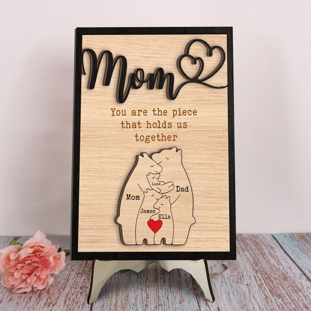 Personalized Mothers Day Puzzle Sign Mom You Are the Piece That Holds Us Together