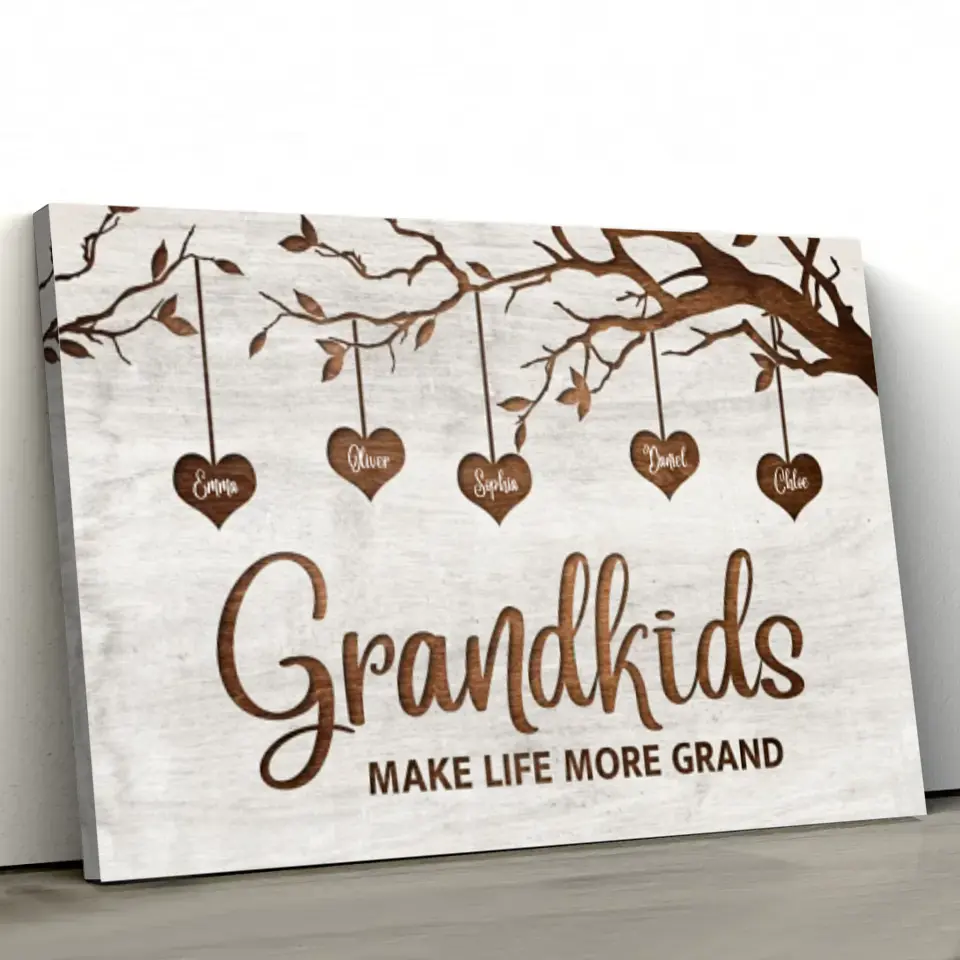 Family Tree Multi-Names Personalized Family Canvas Wall Art