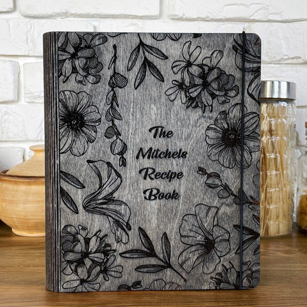 Personalized Family Wooden Recipe Book Mother's Day Gift Ideas