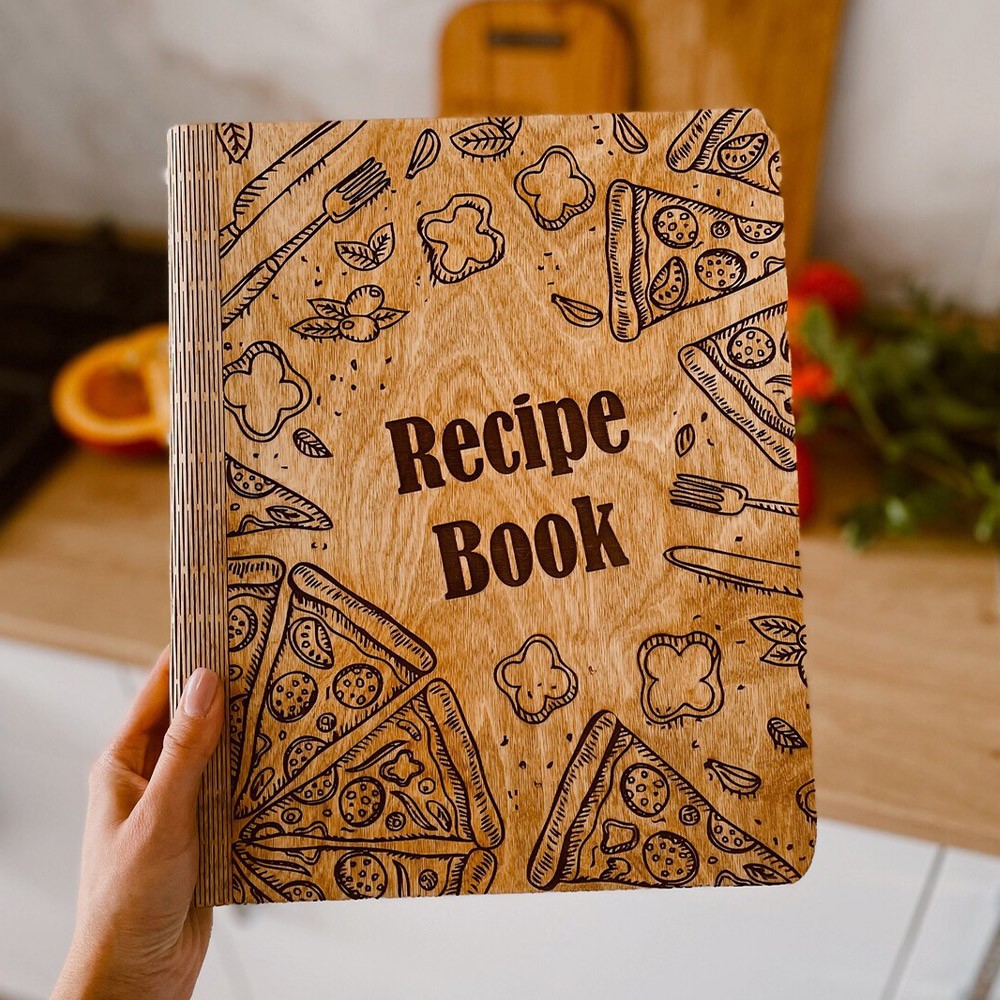 Personalized Family Wooden Recipe Book Mother's Day Gift Ideas