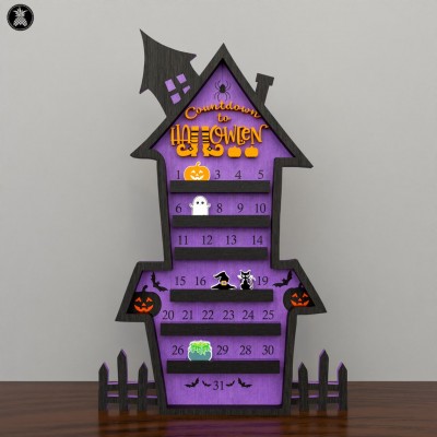 Halloween Countdown Calendar with Moveable Ghost