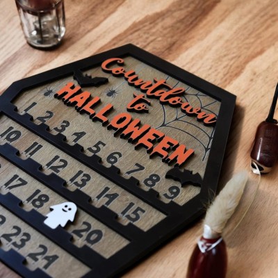 Halloween Countdown Calendar with Moveable Ghost