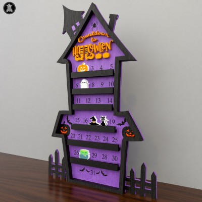 Halloween Countdown Calendar with Moveable Ghost