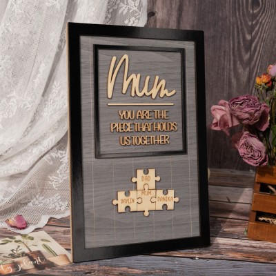 Personalized Mothers Day Puzzle Sign Mom You Are the Piece That Holds Us Together