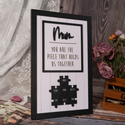 Personalized Mothers Day Puzzle Sign Mom You Are the Piece That Holds Us Together