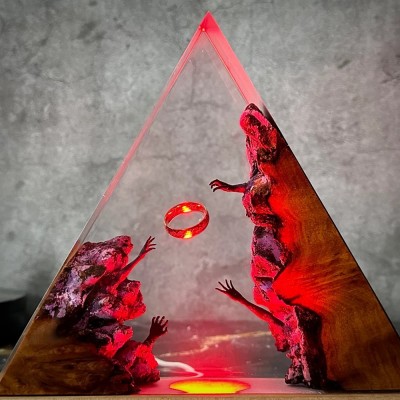 Lord of the Rings Resin Wood Art Lamp