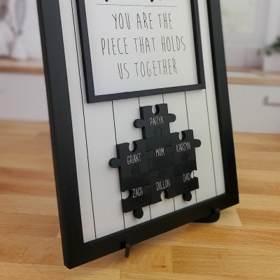 Personalized Mothers Day Puzzle Sign Mom You Are the Piece That Holds Us Together