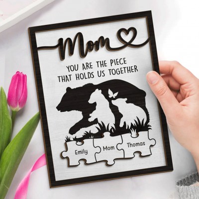 Personalized Mothers Day Puzzle Sign Mom You Are the Piece That Holds Us Together