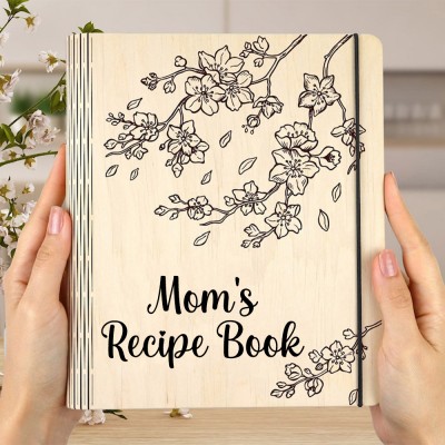 Personalized Family Wooden Recipe Book Mother's Day Gift Ideas